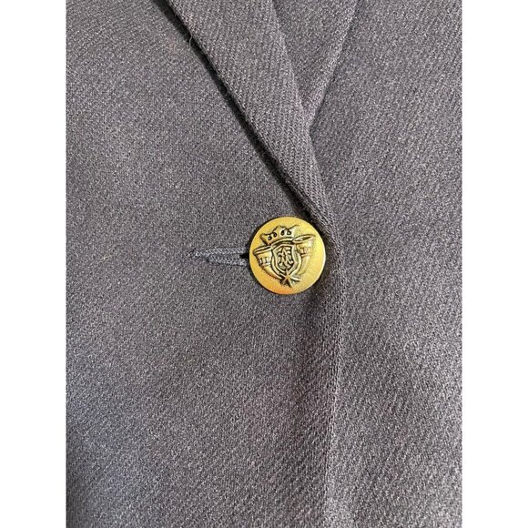 Vintage Sag Harbor Wool Single Button Plum Purple Blazer Jacket Gold Button 10 - Picture 2 of 6